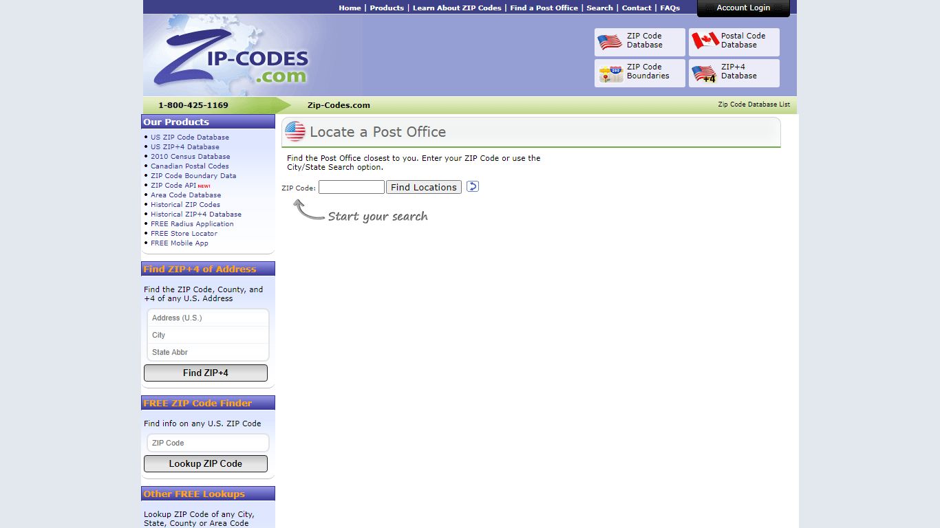 Locate a Post Office - ZIP Codes